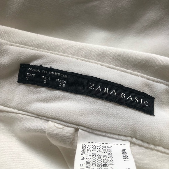 Zara White Envelope Skort Skirt - Picture 6 of 8